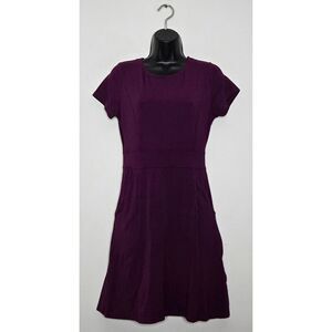 Scottevest Daisy Dress Size XS Hidden  Pockets Purple Knit Stretch